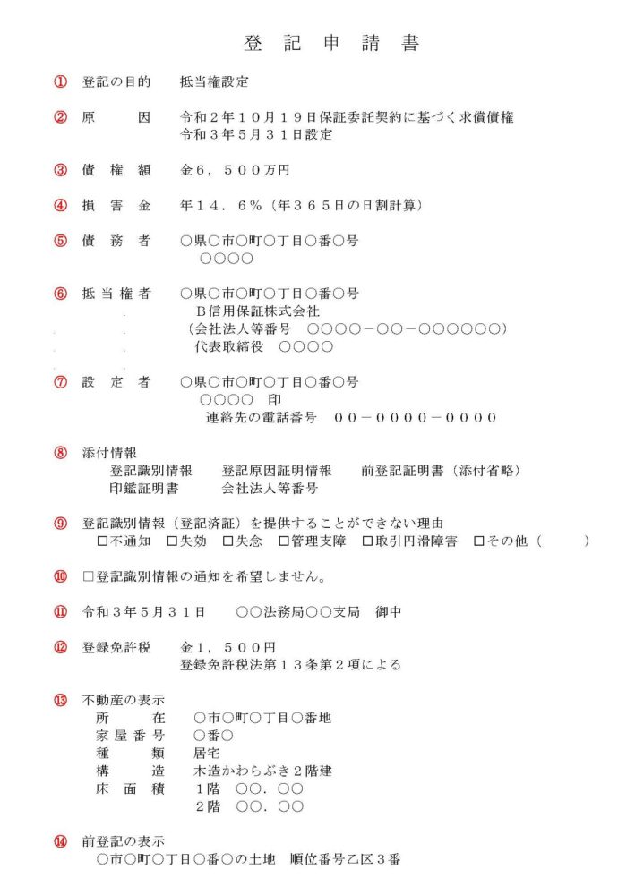 登記申請書例